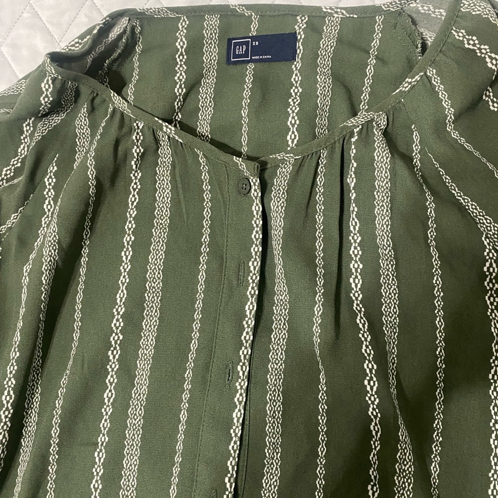 GAP Green Striped dress